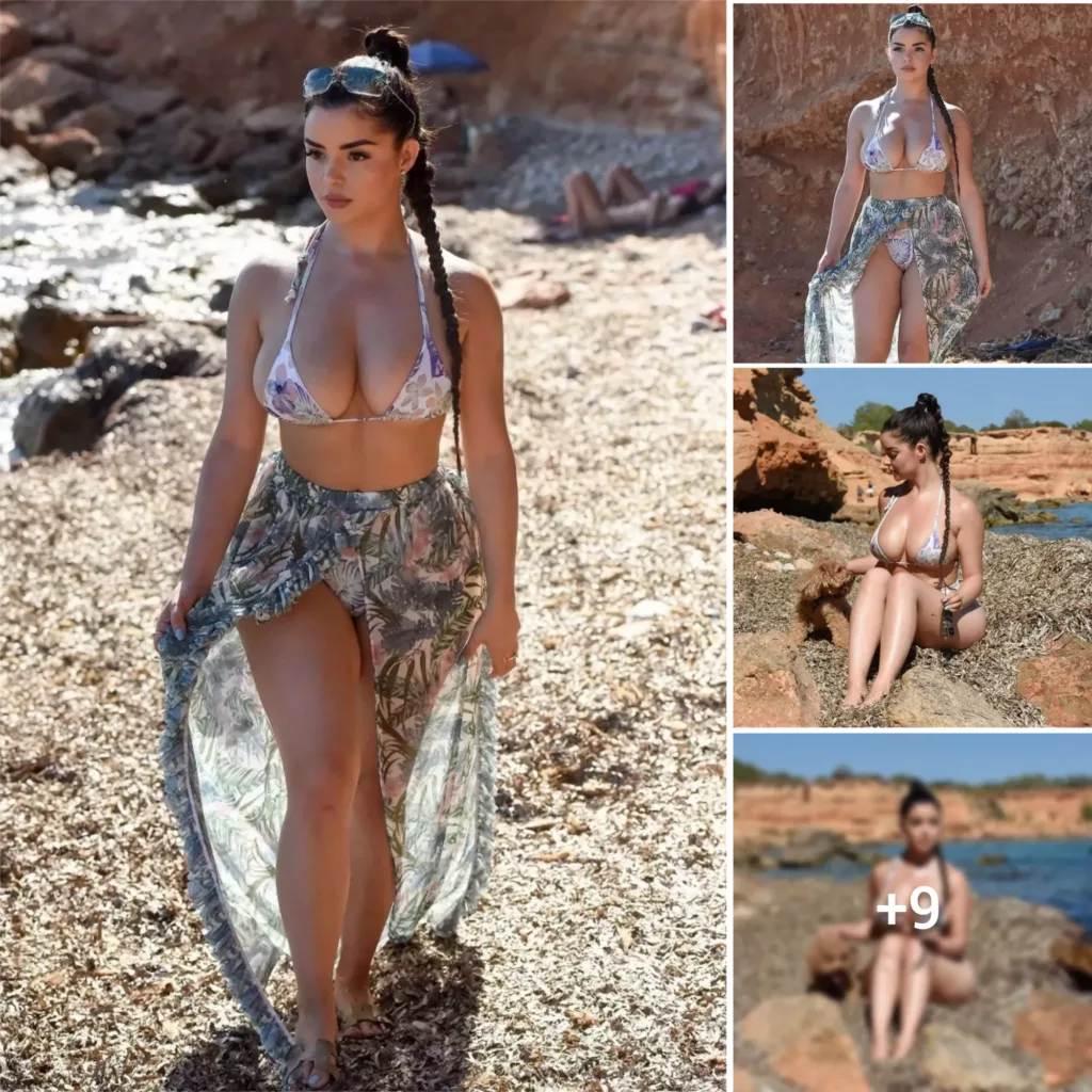 “Demi Rose’s Beach Day Takes a Turn with Bikini Straps Failing to Keep Up with Her Curves”